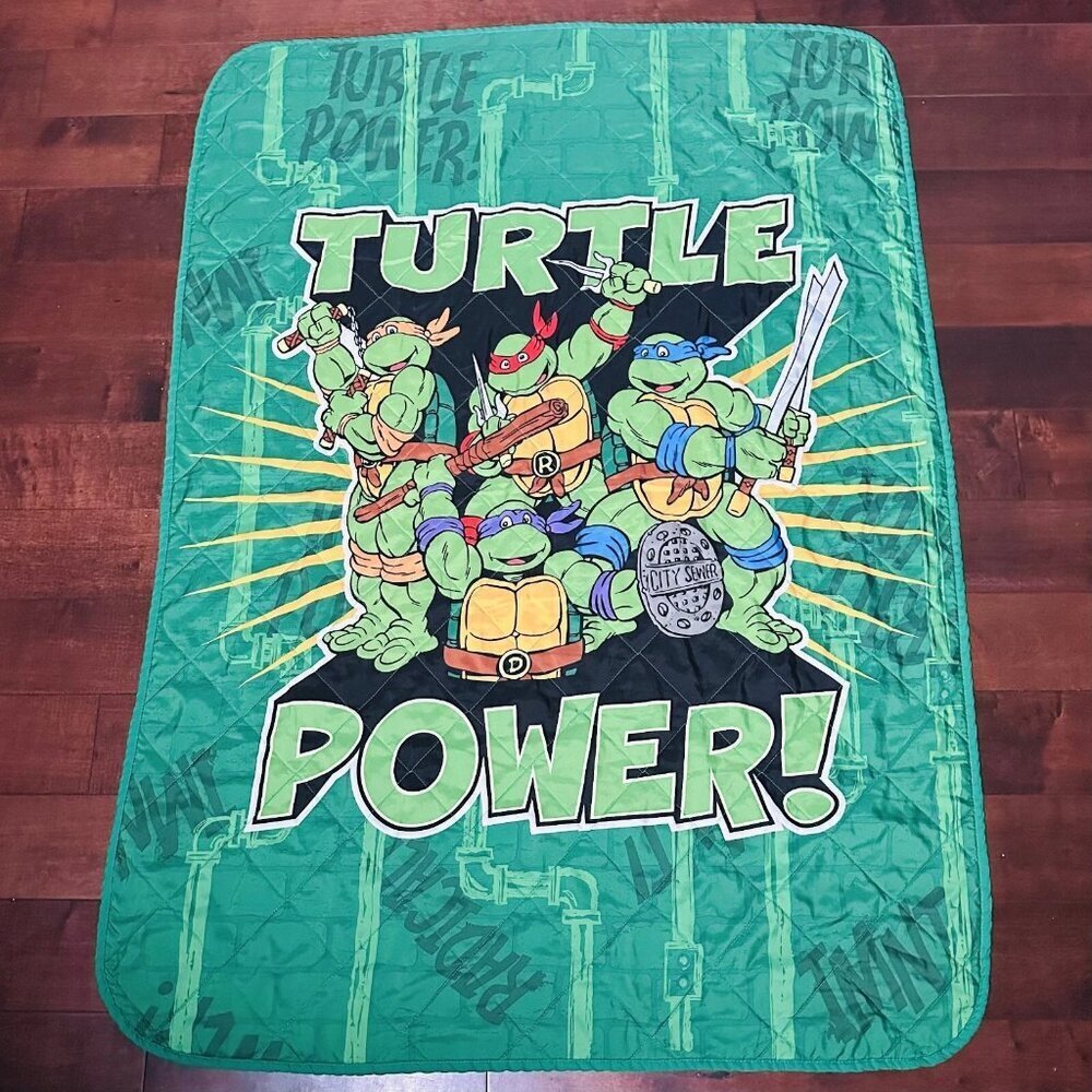 Nickelodeon Baby Teenage Mutant Ninja Turtles TMNT Throw Blanket 58”x42" - Picture 2 of 6